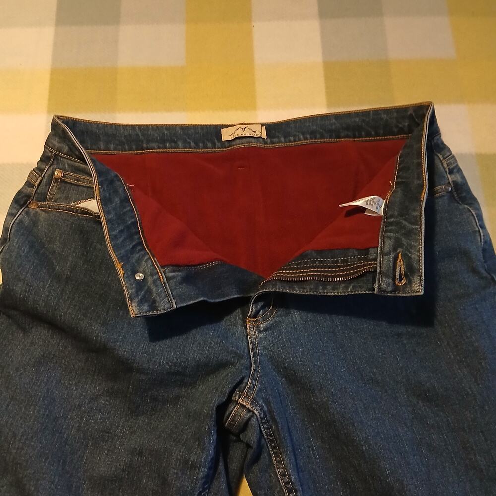 Blue Mountain Womens Fleece Lined Jeans Size 14